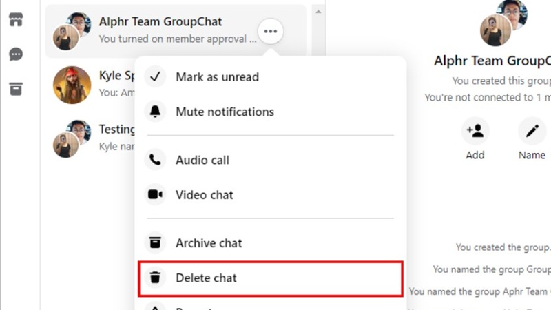 Xóa toàn bộ tin nhắn nhóm trên Messenger từ máy tính