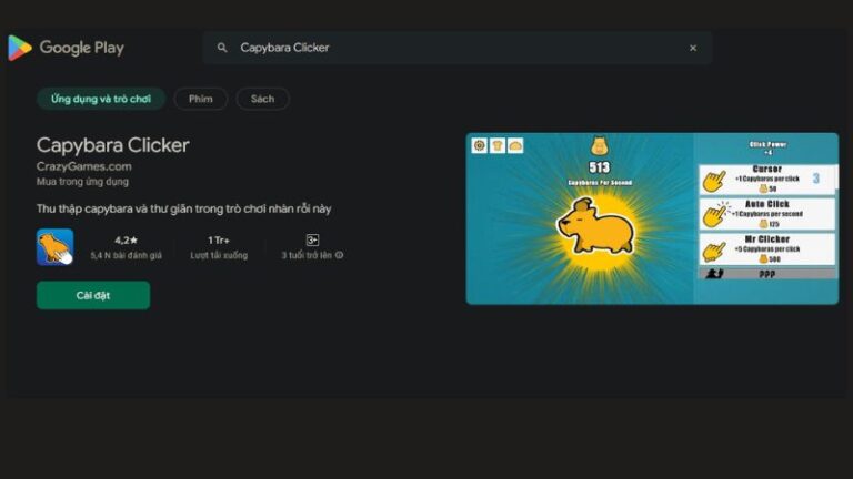 Tải Capybara Clicker: Trò chơi nhân bản Capybara vô tận