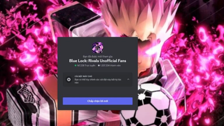 Hướng dẫn vào link Sever Discord Blue Lock Rival mới nhất