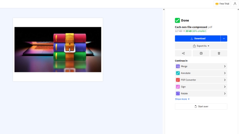 6 cách nén file PDF, Zip, Rar, Word, Excel đơn giản, miễn phí, nhanh chóng Cach-nen-file-9