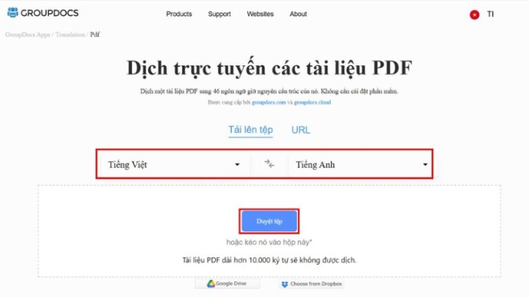 Groupdocs Translation TOP 6 công cụ dịch file PDF tiếng Anh sang tiếng Việt miễn phí