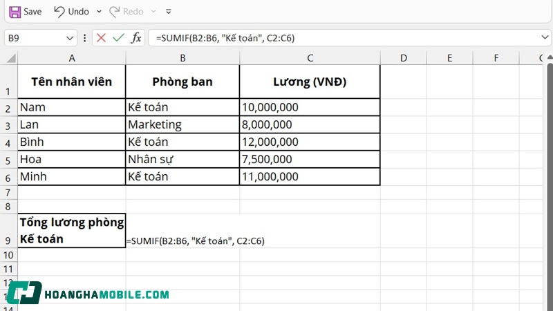 Hàm SUMIF trong Excel: Cú pháp, cách sử dụng và ví dụ minh họa chi tiết ham-sumif-trong-excel-09
