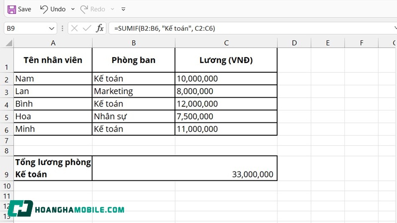 Hàm SUMIF trong Excel: Cú pháp, cách sử dụng và ví dụ minh họa chi tiết ham-sumif-trong-excel-10