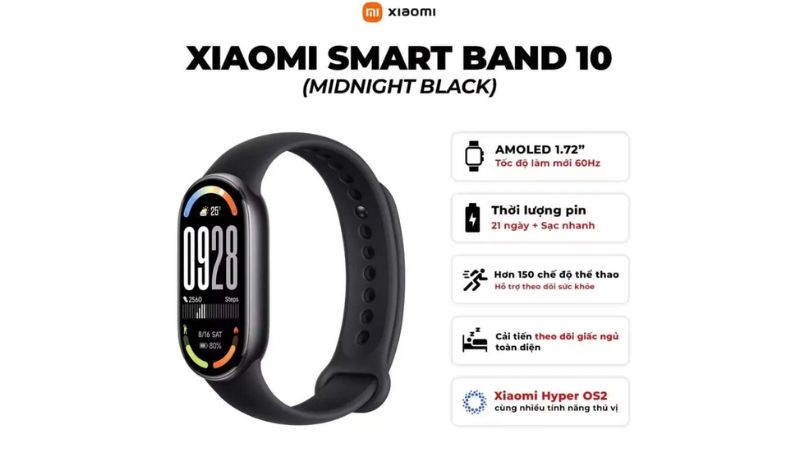 Xiaomi Smart Band 10 ra mắt