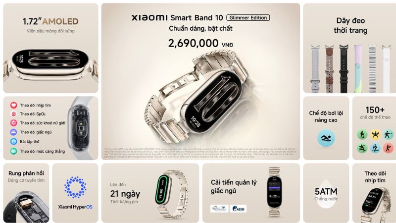 Xiaomi Smart Band 10 Glimmer Edition