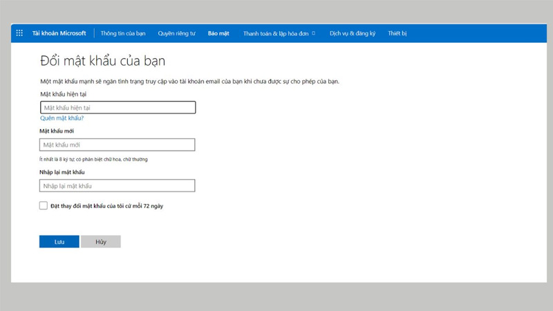 Hướng Dẫn 3 Cách Thay Đổi Mật Khẩu Outlook Và Lấy Lại Mật Khẩu Khi Quên Doi-Mat-Khau-Outlook-5