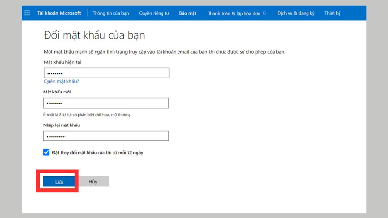 Hướng Dẫn 3 Cách Thay Đổi Mật Khẩu Outlook Và Lấy Lại Mật Khẩu Khi Quên Doi-Mat-Khau-Outlook-6
