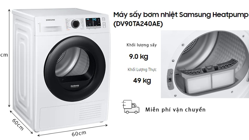 TOP 5 máy sấy Samsung chính hãng bán chạy nhất hiện nay may-say-Samsung-9