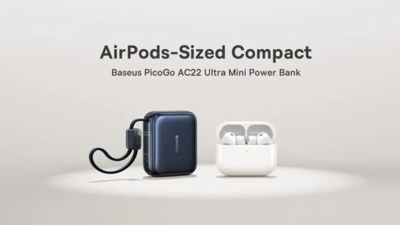 pin dự phòng kích thước bằng AirPods