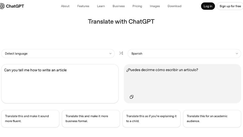 ChatGPT Translate
