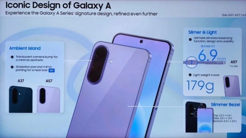 quảng cáo Galaxy A57