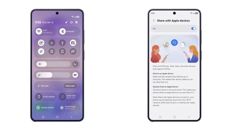 Quick Share to AirDrop