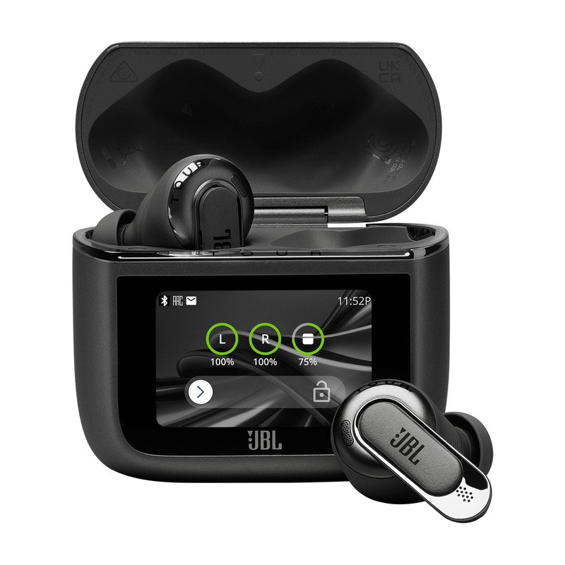 Hộp sạc JBL Tour Pro 3 hiển thị dung lượng pin