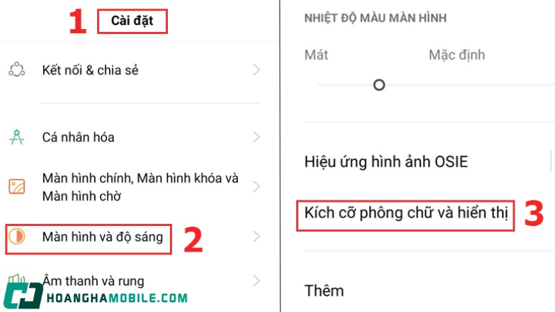 Điều Chỉnh Cỡ Chữ Và Độ Đậm Trên Điện Thoại Oppo