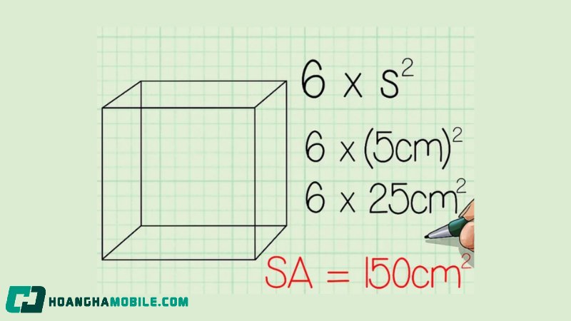Diện tích toàn phần hình lập phương: công thức Stp = 6a² - bài tập vận dụng có lời giải