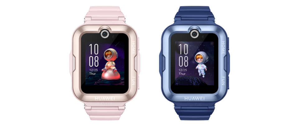 Huawei Watch Kids 4 Pro mau Hong va Xanh