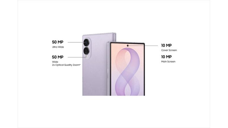 Samsung Galaxy Z Fold8 với thiết kế gập ngang và cụm camera kép