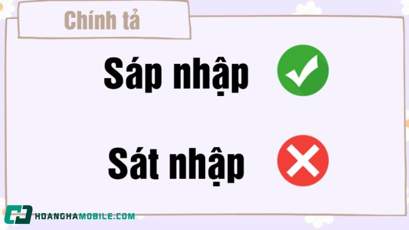 Giải thích vì sao viết sát nhập là sai chính tả