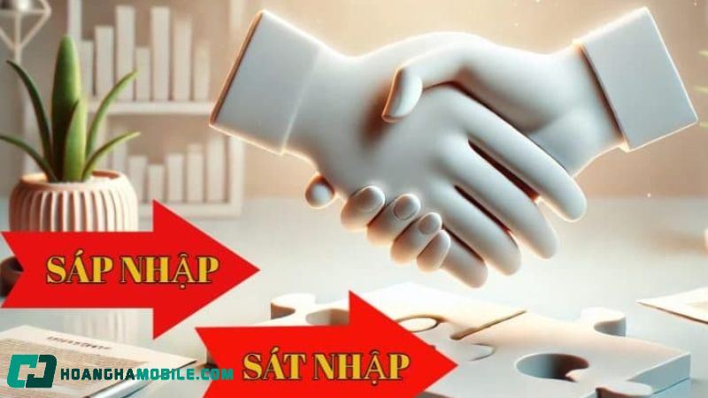 Ví dụ dùng đúng từ sáp nhập trong câu