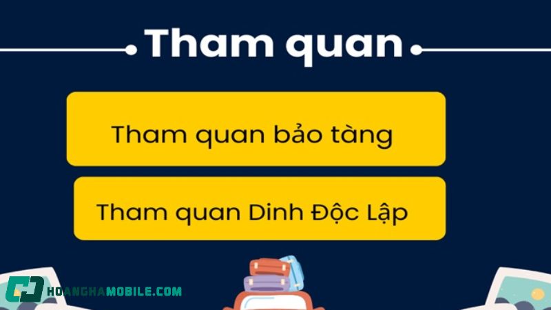 Ví dụ dùng đúng từ tham quan