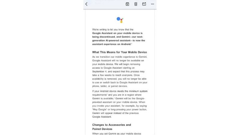 Google Assistant ngừng hoạt động