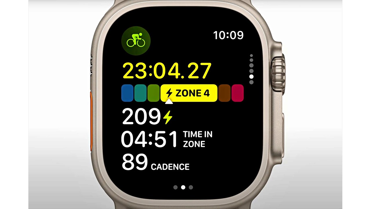 Apple Watch hiển thị vùng công suất khi tập luyện trên watchOS 10
