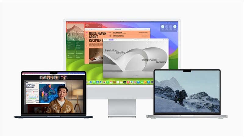 macOS Sonoma hiển thị trên các dòng máy Mac