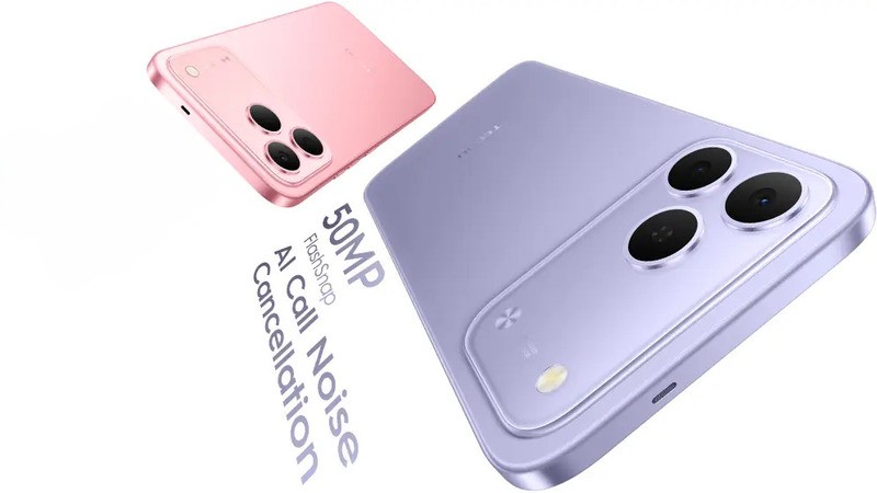Mặt lưng TECNO Spark 50 với cụm camera 50MP