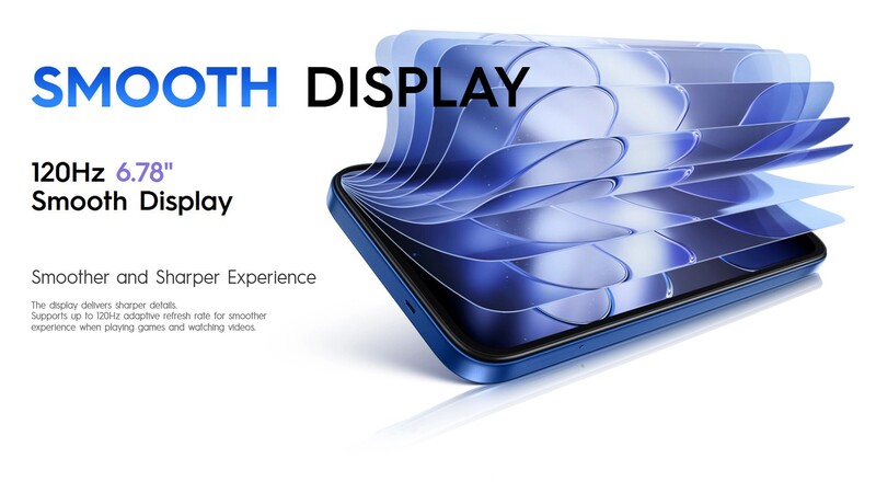 Màn hình TECNO Spark 50 6.78 inch tần số quét 120Hz