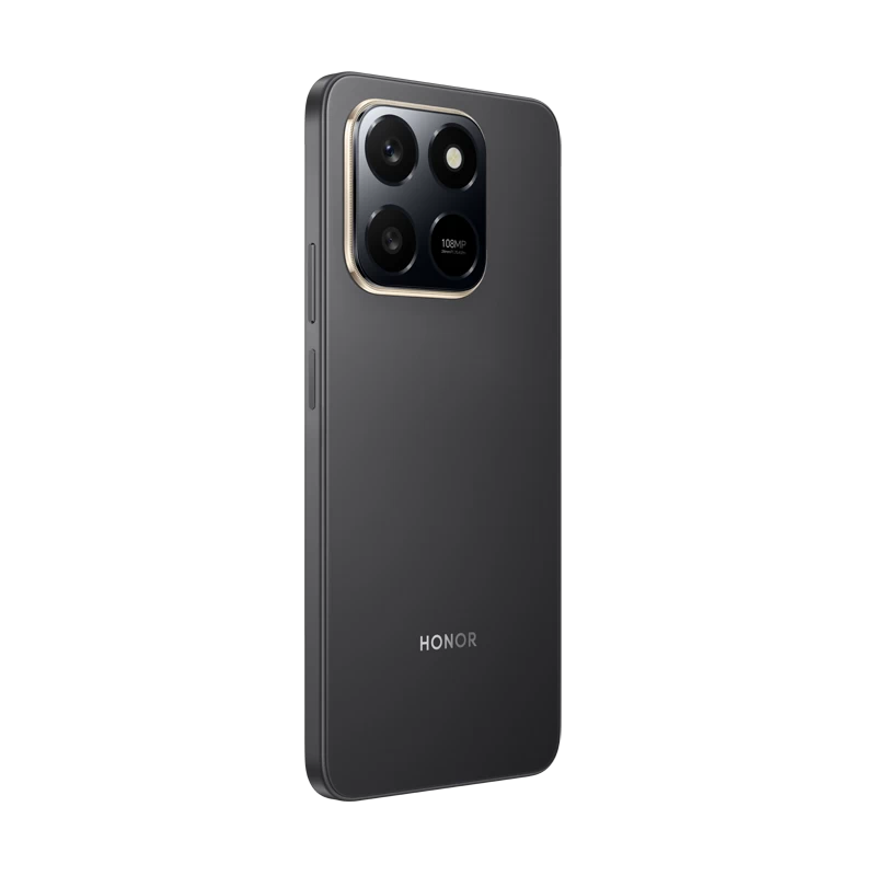 HONOR X7d màu đen nhìn nghiêng từ cạnh trái