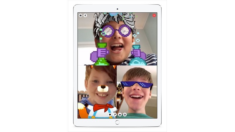 Cuộc gọi video nhóm trên Messenger Kids với hiệu ứng khuôn mặt