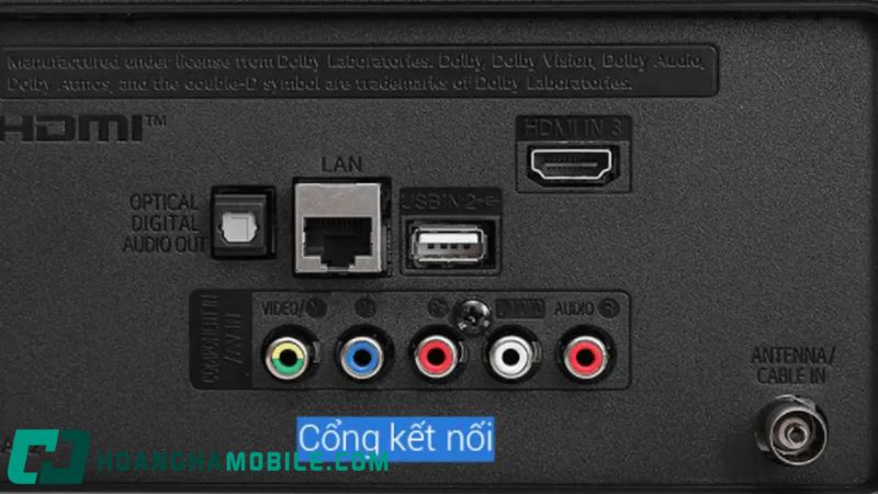 Kiểm tra dây tín hiệu và cổng kết nối phía sau tivi