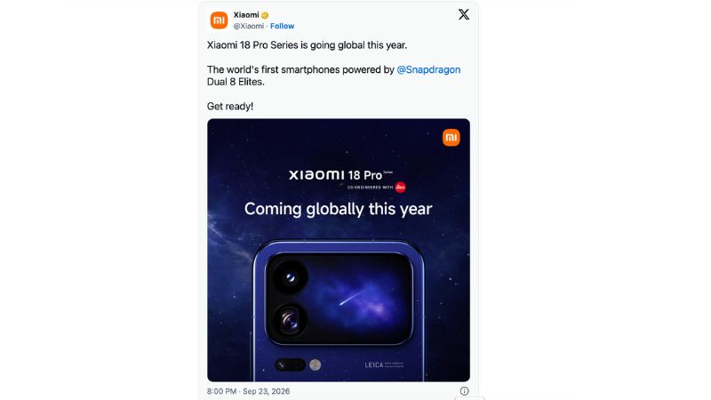 Dòng Xiaomi 18 Pro 
