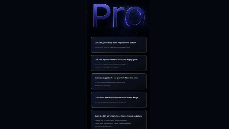 Dòng Xiaomi 18 Pro ra mắt