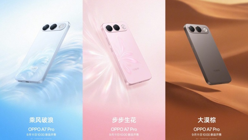 OPPO A7 Pro với màn hình OLED phẳng và cụm camera hình viên thuốc