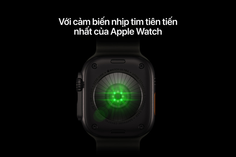 Cảm biến nhịp tim trên Apple Watch Ultra 4