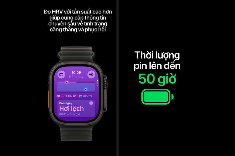 Apple Watch Ultra 4 pin tới 50 giờ