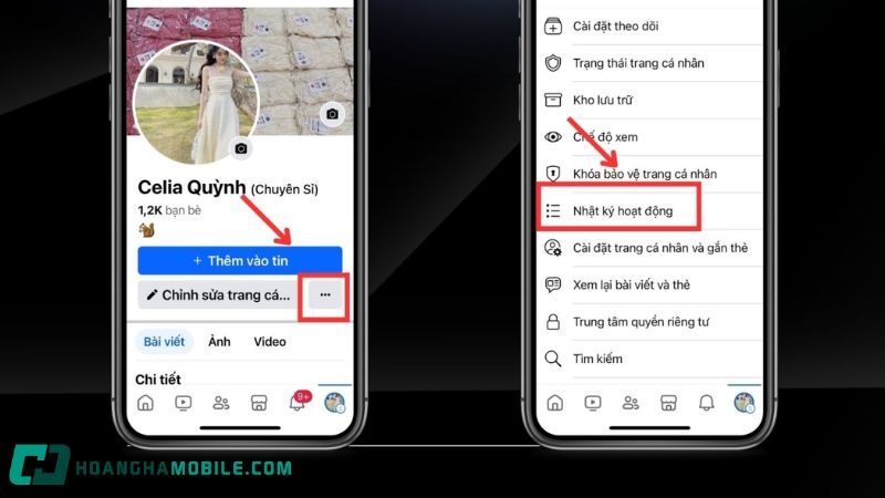 Quản lý hoạt động trên ứng dụng Facebook