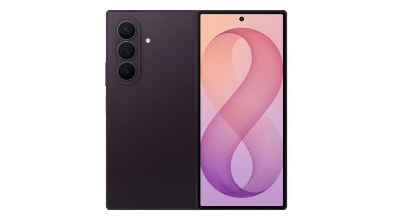 Galaxy Z Fold8 Ultra màu Tím mặt lưng và màn hình