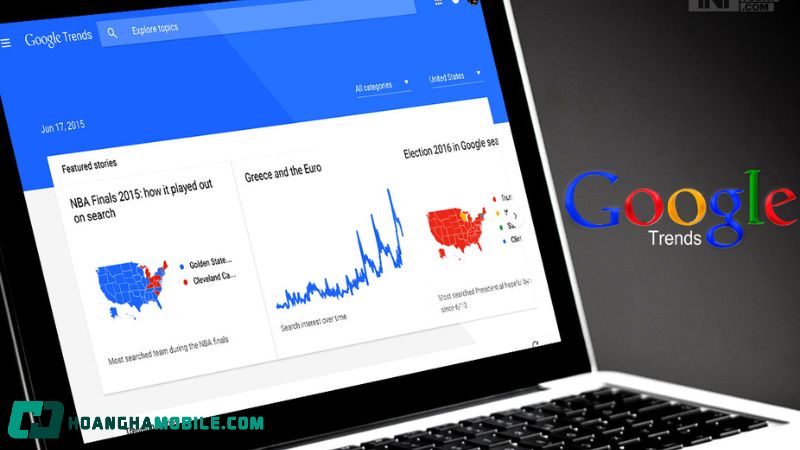 Google Trends là gì - giao diện biểu đồ xu hướng tìm kiếm