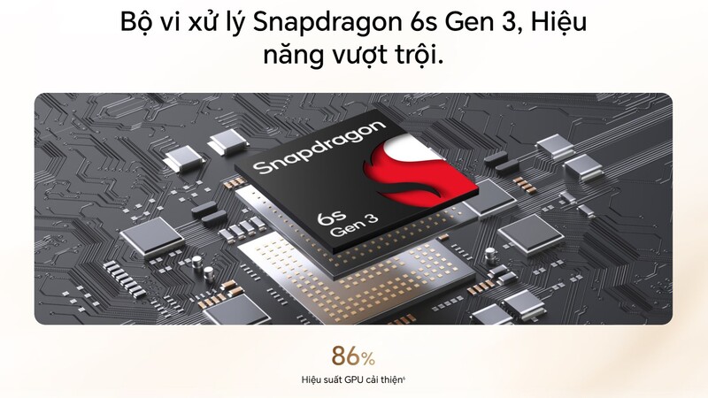 Chip Snapdragon 6s Gen 3 trên HONOR X7d 5G