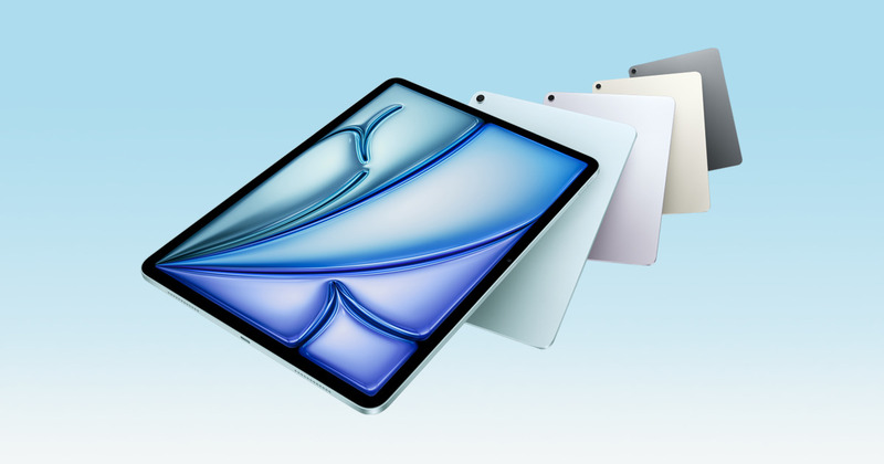 iPad Air M4 với bốn tùy chọn màu sắc