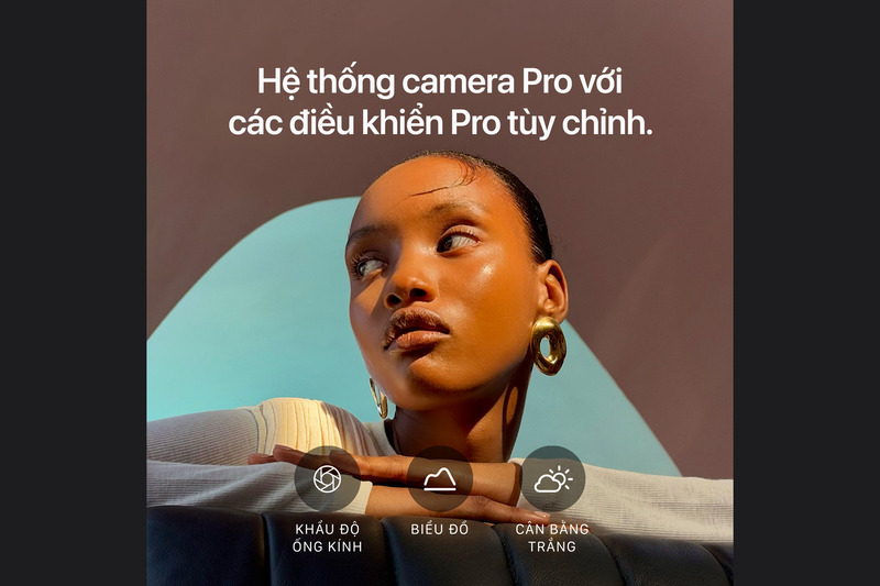 Hệ thống camera Pro với các điều khiển Pro trên iPhone 18 Pro
