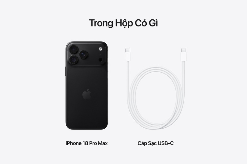 Trong hộp iPhone 18 Pro Max