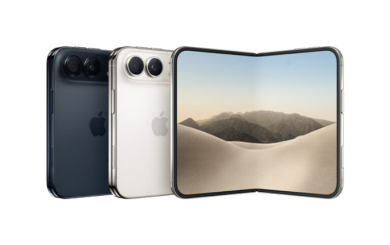 iPhone Duo màn hình gập Star White và Night Sky