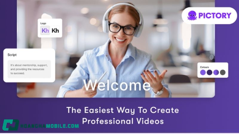 Pictory AI là gì, giao diện nền tảng chuyển văn bản thành video