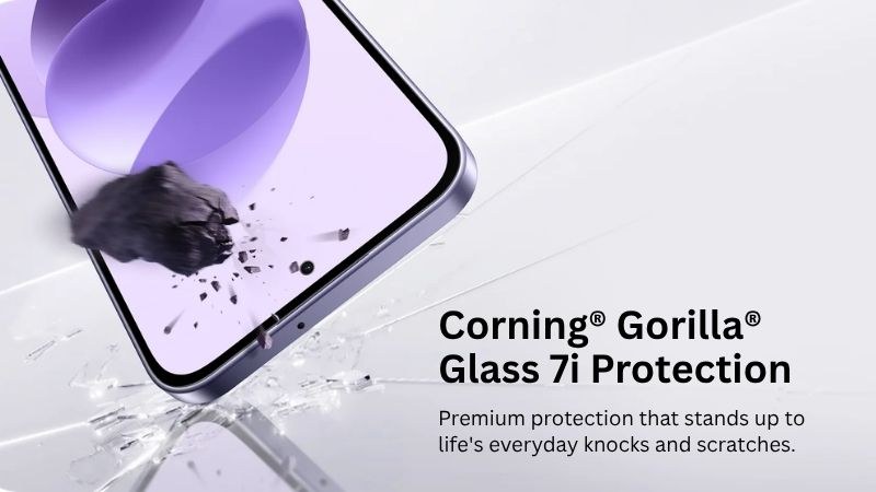 Redmi Note 17 với kính cường lực Corning Gorilla Glass 7i