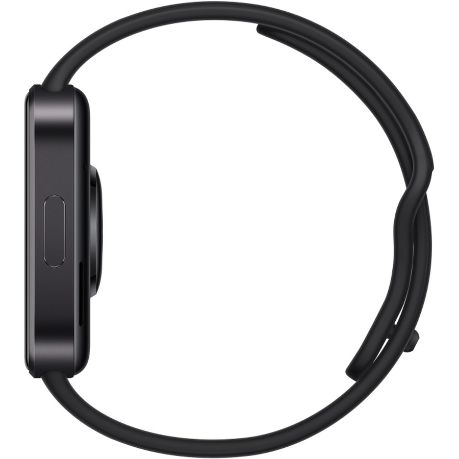 Redmi Watch 6 Active nhìn từ cạnh bên cho thấy độ dày 9,9mm và nút xoay