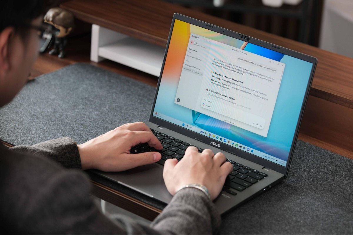 Sử dụng tính năng AI trên laptop ASUS Vivobook S14