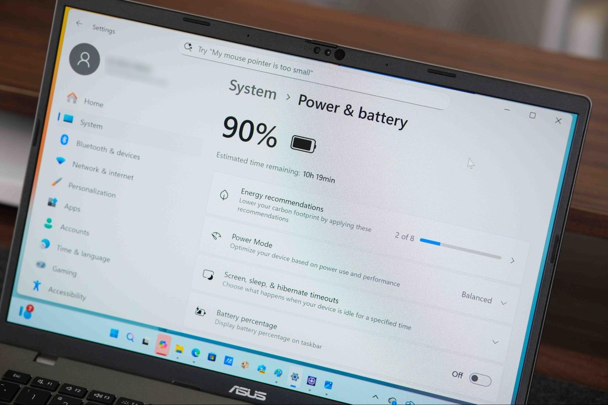 Kiểm tra thời lượng pin trên laptop ASUS Vivobook S14